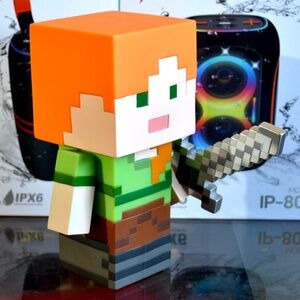 Minecraft Alex Orange Green Plastic Coin Bank